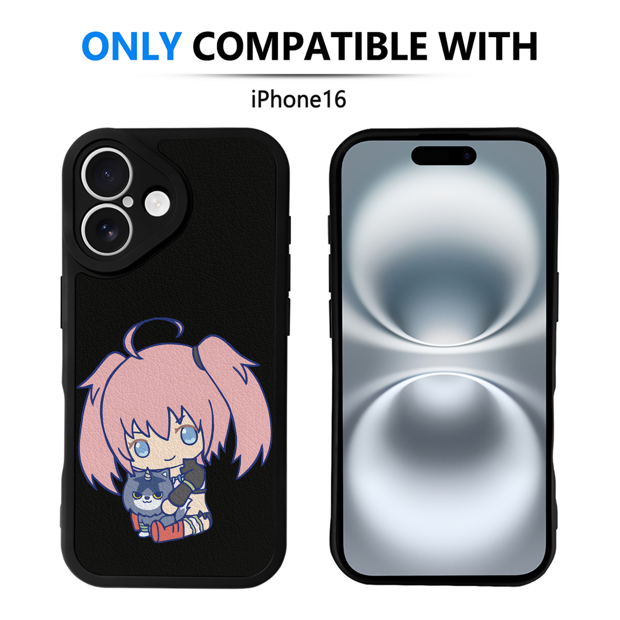 （画像用） 転スラ Regarding Reincarnated to Slime 【iPhone 16シリーズ対応】シリコンスマホケース（レザー調） 材質：シリコン